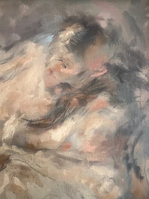 Original oil painting of nude