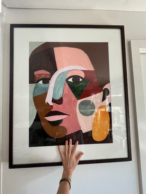 Vintage painting - cubist face