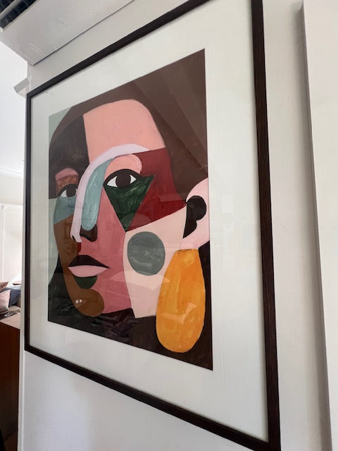 Vintage painting - cubist face