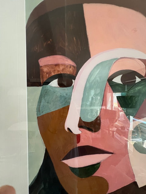 Vintage painting - cubist face