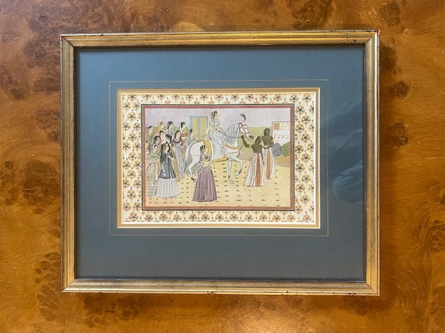 Vintage Indian Art - wedding scene