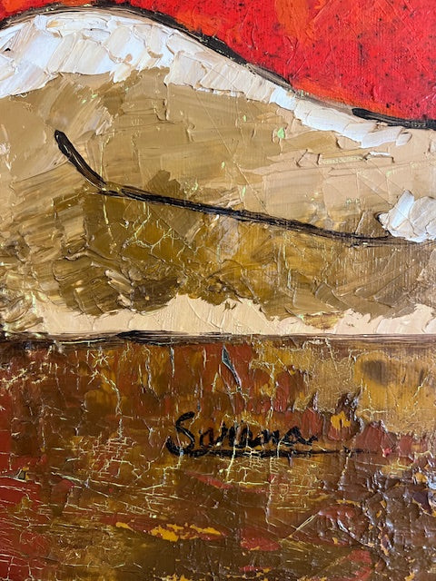 Vintage oil painting - nude