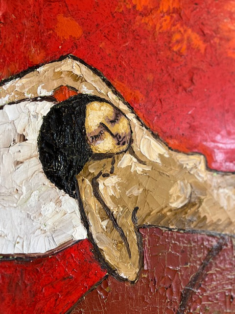 Vintage oil painting - nude