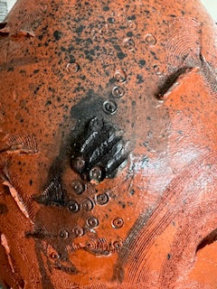Terracotta hand-made vase