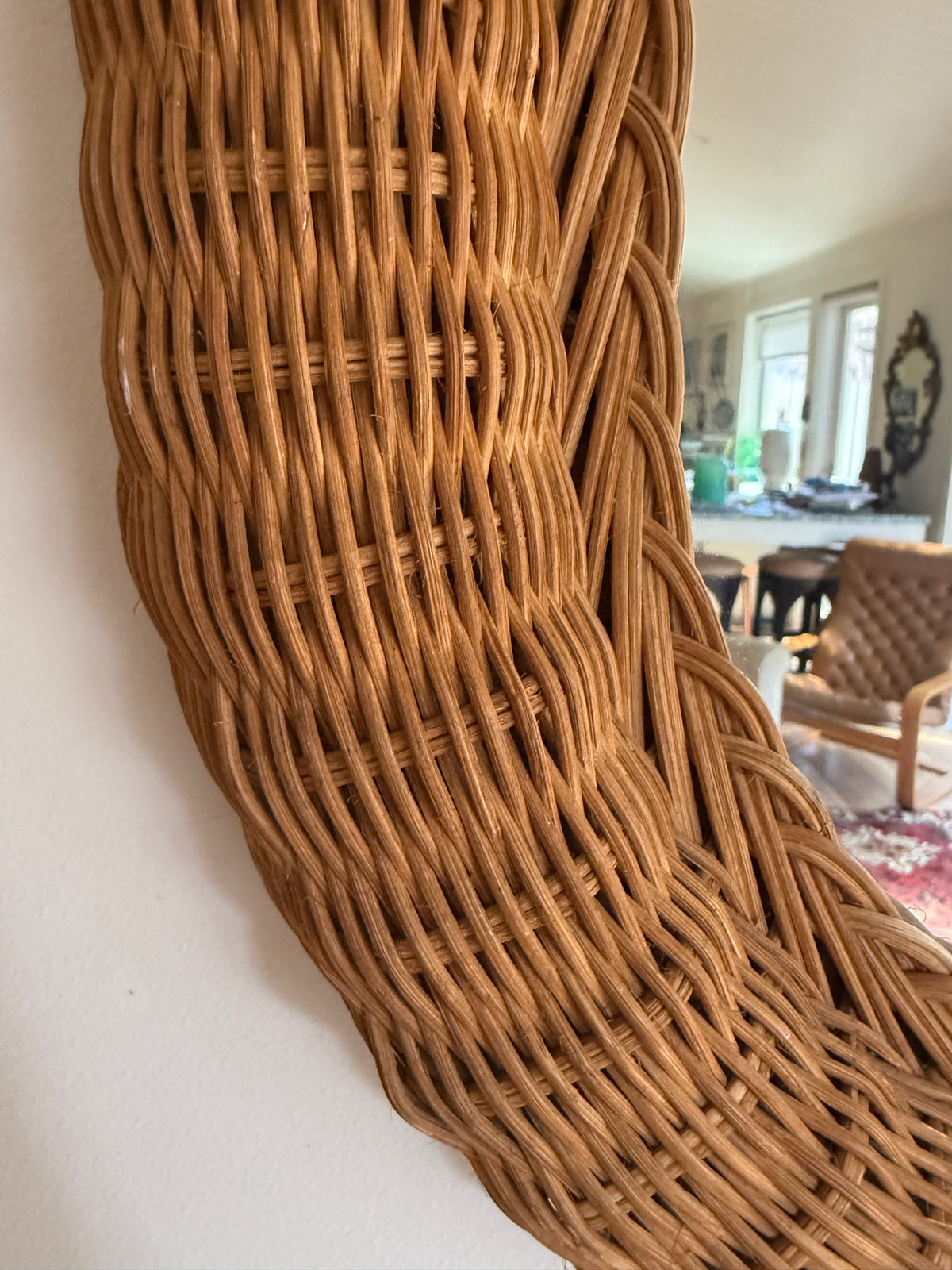 Vintage cane mirror 