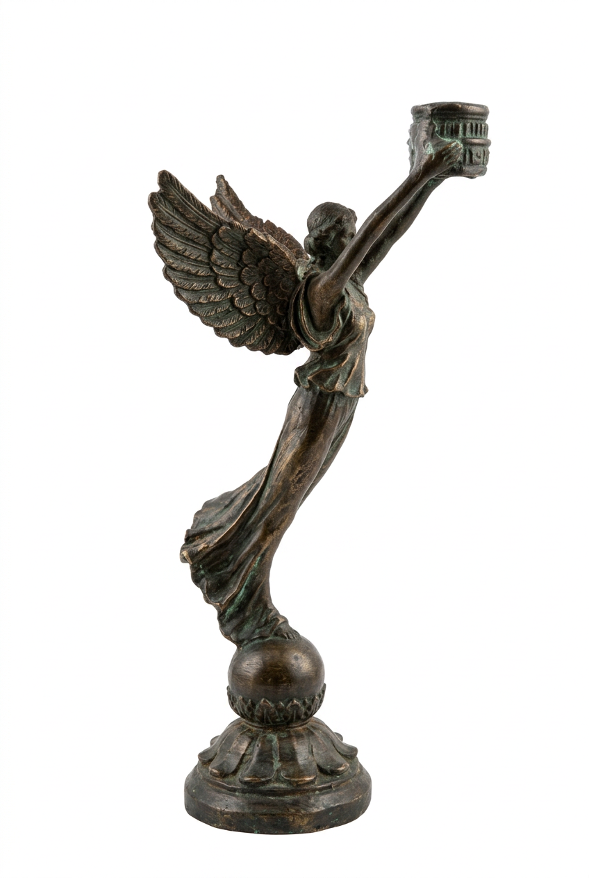 Cast iron angel candle - hire