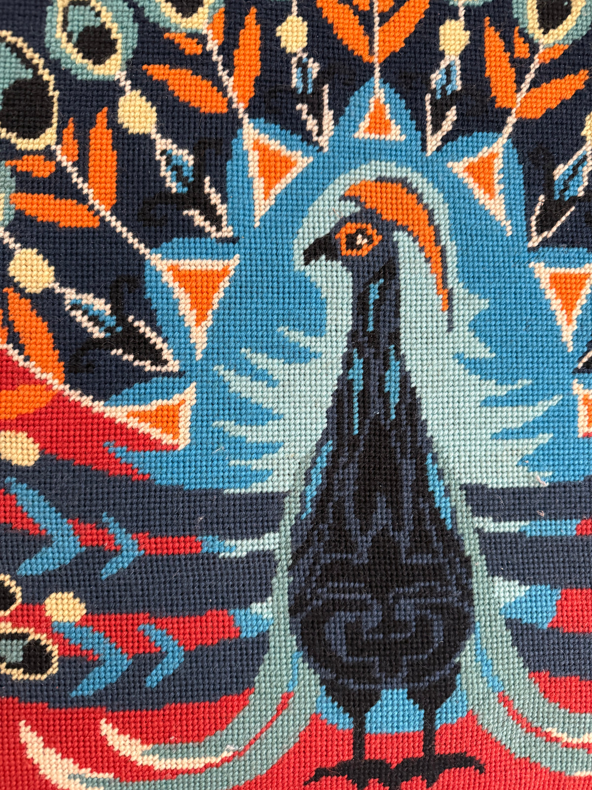 Vintage peacock tapestry