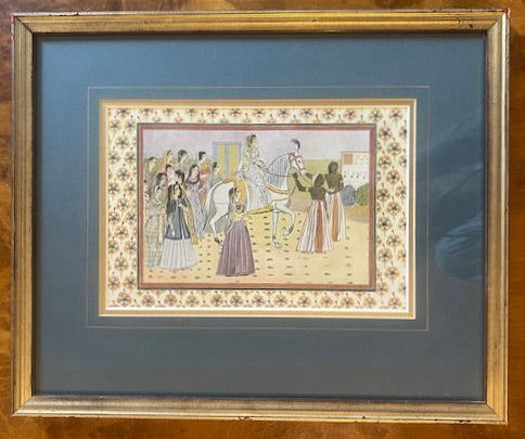 Vintage Indian Art - wedding scene