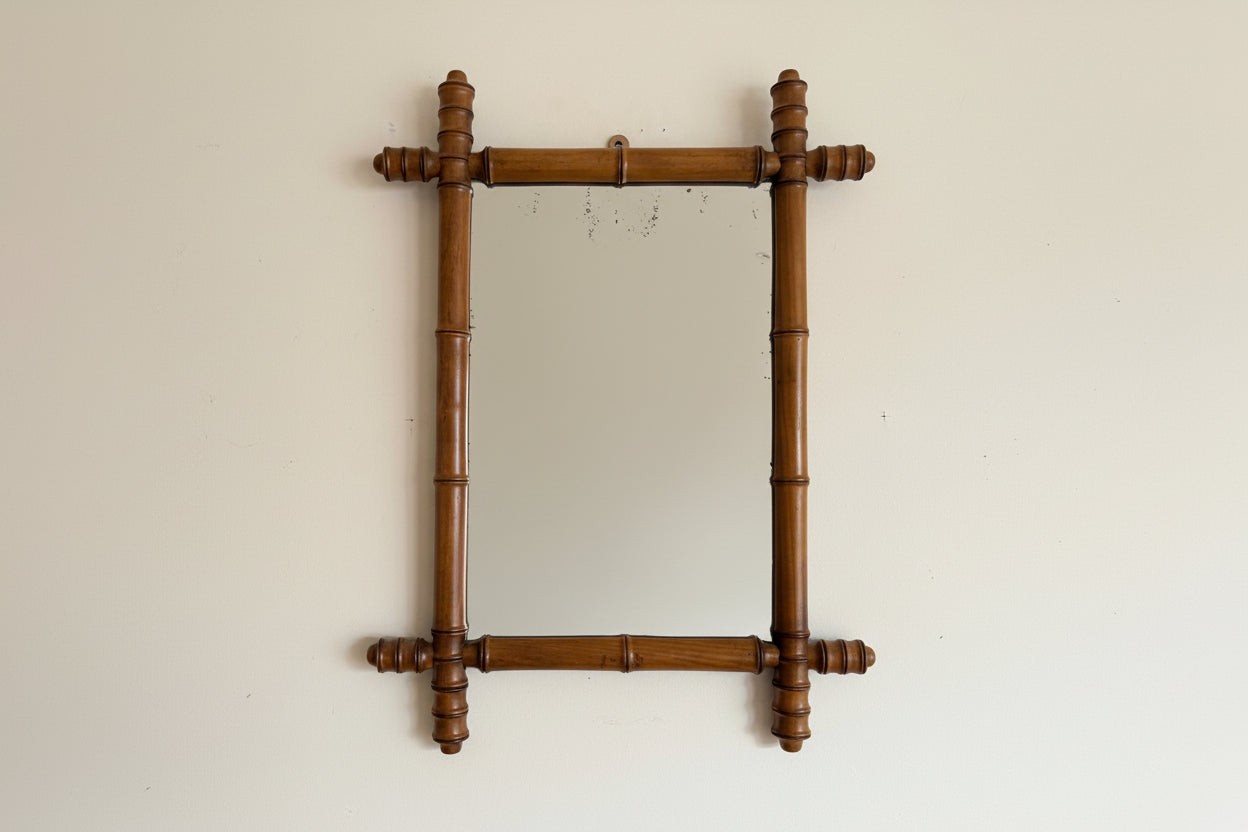French Faux Bamboo Mirror
