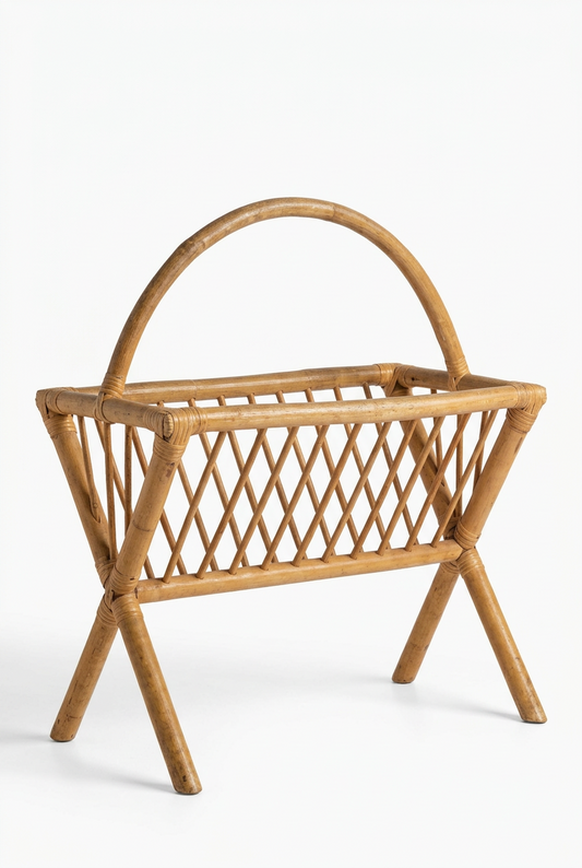 Oversized bamboo magazine rack