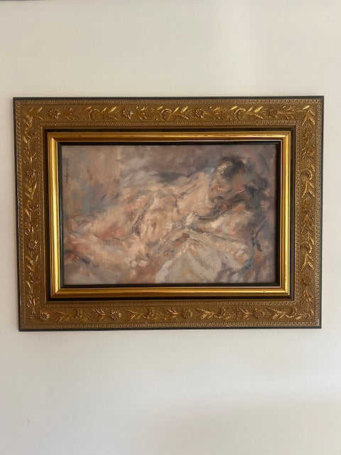 Original oil painting of nude