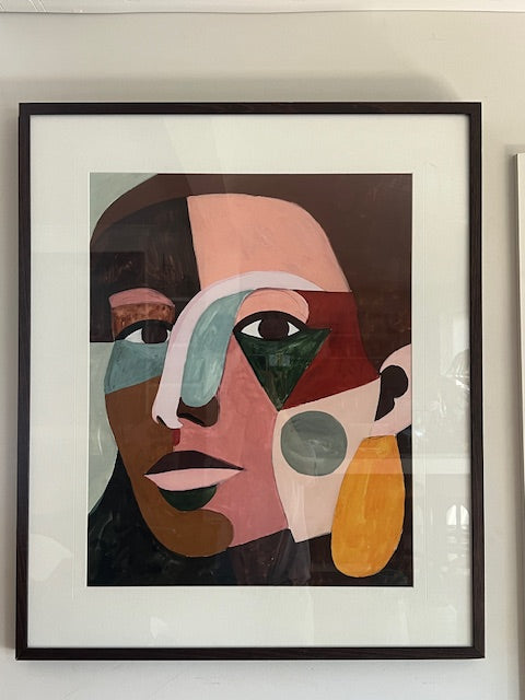 Vintage painting - cubist face