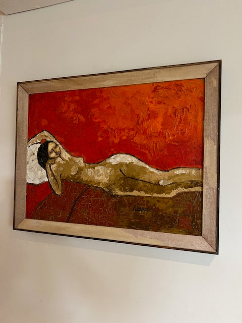 Vintage oil painting - nude