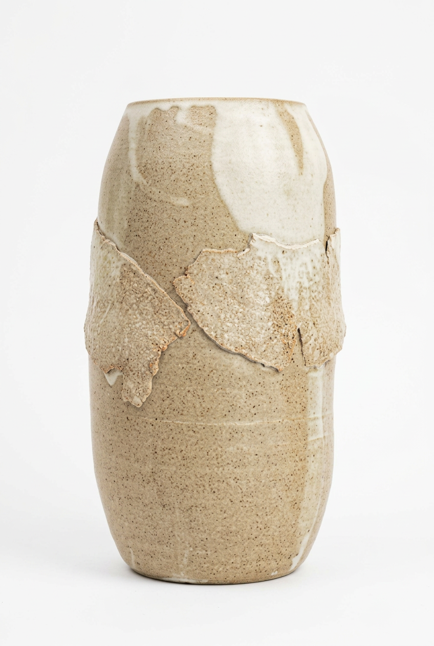 Large textured ceramic vase