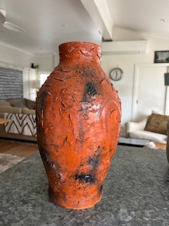 Terracotta hand-made vase