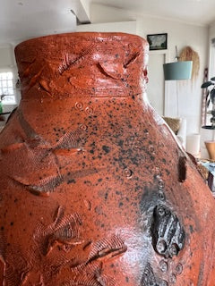 Terracotta hand-made vase